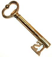 Golden door key clipart