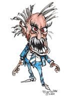 Drawing of the angry monster