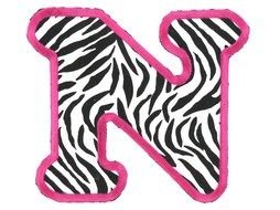 Clip Art of Pink Zebra n Letter