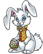 grey cute Easter Bunny drawing