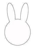 drawing of a rabbit head on a white background