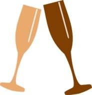 Wedding Champagne Glasses Clip Art N2