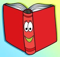 red cartoon book