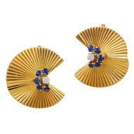 Tiffany Diamond Sapphire Earrings