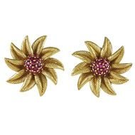 Ruby Flower Earrings Tiffany