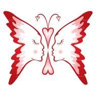 Clip art of Love butterfly