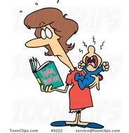 Cartoon Mom Reading