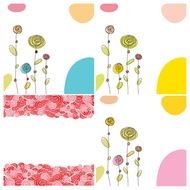 Modern Flower Clip Art darwing