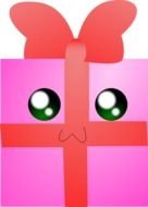 cartoon pink gift