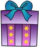 Birthday Present Clip Art drawing