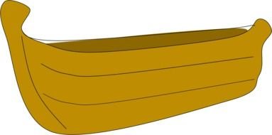 cartoon boat on the white background