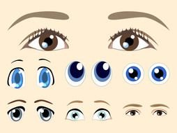 painted eyes of man and animal