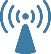 transmitting ROUTER, blue ICON
