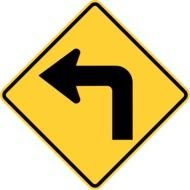 Left Turn Sign drawing