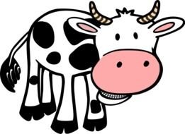 small Cow Clip Art drawing