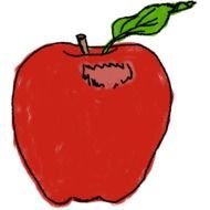 Clip Art of the red apple