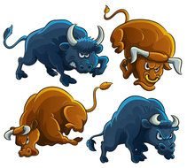 Cartoon Angry Bull Vector drawing