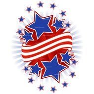 Patriotic Stars Clip Art drawing