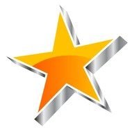 3D colorful star clipart