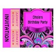 Sweet 16 Sixteen Hot Pink Zebra Photo Personalized Flyer