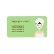 Spa Facial Cartoon Bathing Woman With A White