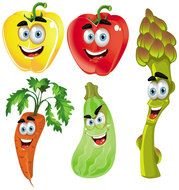 Colorful vegetables clipart