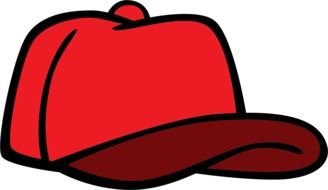 painted red cap on a white background