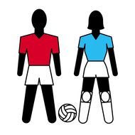 Volleyball players drawing