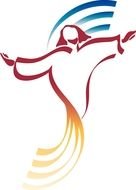 tricolor Jesus silhouette