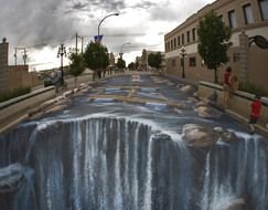 Amazing 3D Street Art drawing