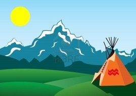 Cartoon Mountains drawing