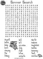 Summer Word Search Worksheets