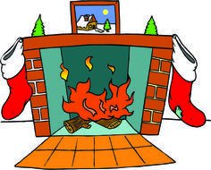 Christmas Fireplace Clip Art N6