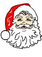 Clip art of Santa Face