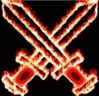 Flaming Sword as a graphic illustration
