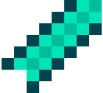 Clip art of Minecraft Papercraft of Diamond Sword