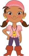 cartoon pirate girl
