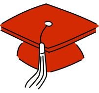 Red Graduation Cap Clip Art N4