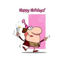 Happy Holidays Funny Cartoons drawing