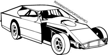 black and white sketch of a sports car