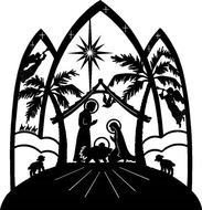 Christmas Nativity Scene Clip Art N15