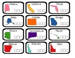 License Plate Travel Game Printable drawing