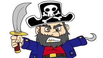 cartoon captain pirate
