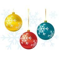 color Christmas Balls Clip Art drawing