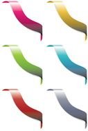 variety of ribbons as a picture for clipart