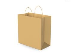 painted paper bag with handles