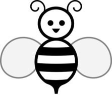 Bumble Bee Clip Art Black And White