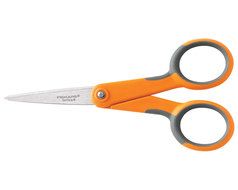 photo of scissors with orange-gray handles