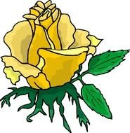 Yellow Rose Clip Art N6