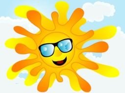 Sun With Sunglasses Clip Art N5